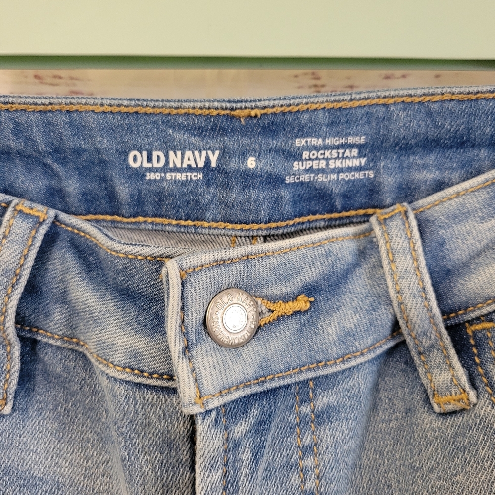 S6 Extra High Rise Distressed Skinny Jeans - Picture 3 of 6